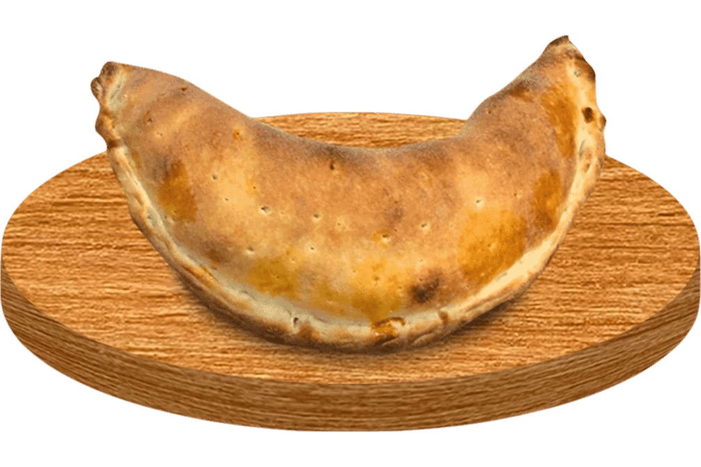 Handcrafted pizza with hotdog crust at Yeg Pizza On Wheels